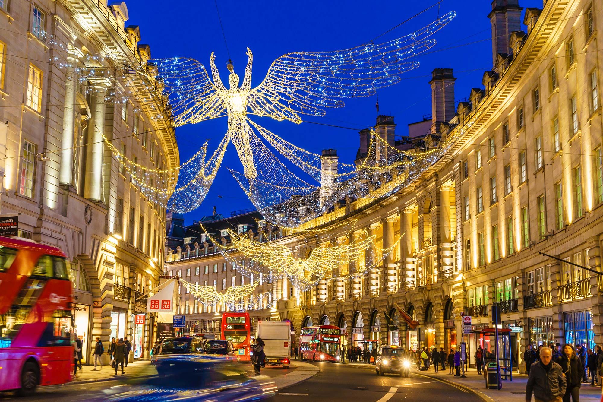 Noel Pazarları Işıltılarıyla Birleşik Krallık İkonları Londra Oxford Bath Windsor / İngiltere